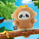 Panda Roll The Zoo in Hands Series Plush Keychain Blind Box
