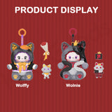 Pleasant Goat and Big Big Wolf X EMMA Grey and Red CP Limited Plush Figure Set