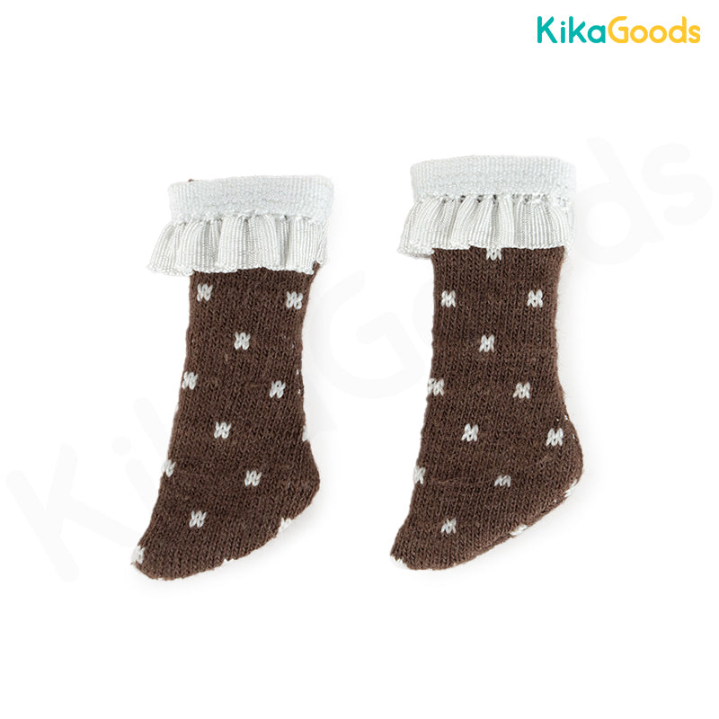 Polka Dot Lace 1/12 BJD Figure Socks Accessories