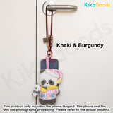 British Style Color-Blocked Woven Phone Strap