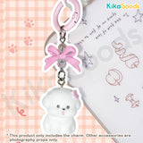 Flocked Milk Candy Dog Charm