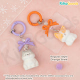 Flocked Milk Candy Dog Charm