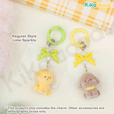 Flocked Milk Candy Dog Charm