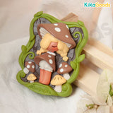 Mushroom Girl Relief-Carved Refrigerator Magnet Blind Box