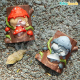 Mushroom Girl Relief-Carved Refrigerator Magnet Blind Box